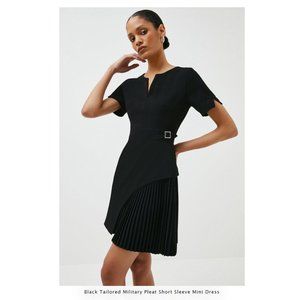 Karen Millen Tailored Military Pleat Dress
